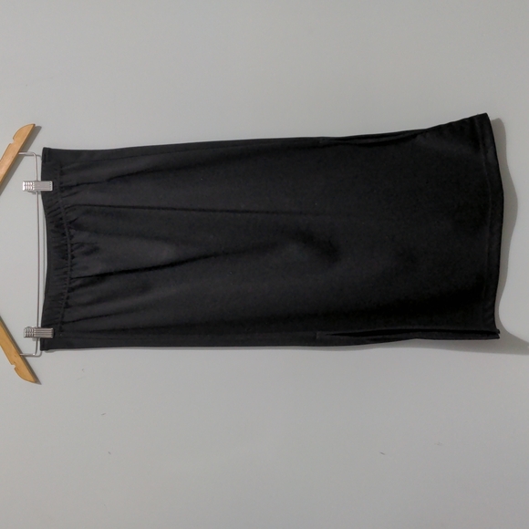 Vintage Sears Kids Elastic Waistband Slit Detail Black Skirt - Picture 2 of 5